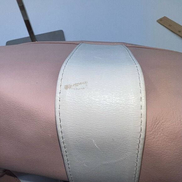 Dolce and Gabbana Lambskin Baby Pink and White Double Pocket Shoulder Bag - Picture 11 of 16